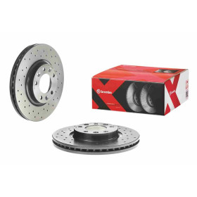 BREMBO Brzdový kotúč dierovane/vnutorne chladene Ø283mm  09.8303.1X_thumb2