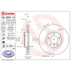 BREMBO Brzdový kotúč vetraný Ø315mm  09.5935.11_thumb2