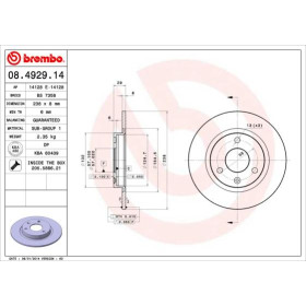 BREMBO Brzdový kotúč plny Ø238mm  08.4929.14_thumb2