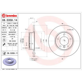 BREMBO Brzdový kotúč plny Ø286mm  08.5359.11_thumb2