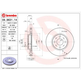 BREMBO Brzdový kotúč vetraný Ø257mm  09.9631.14_thumb2