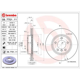 BREMBO Brzdový kotúč vetraný Ø300mm  09.7701.11_thumb2