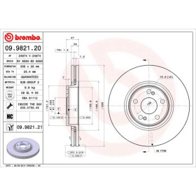 BREMBO Brzdový kotúč vetraný Ø308mm  09.9821.21_thumb2