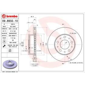 BREMBO Brzdový kotúč vetraný Ø300mm  09.8932.10_thumb2