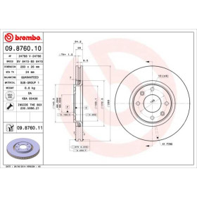 BREMBO Brzdový kotúč vetraný Ø283mm  09.8760.11_thumb2