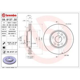 BREMBO Brzdový kotúč vetraný Ø280mm  09.8137.31_thumb2