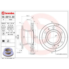 BREMBO Brzdový kotúč vnutorne chladene Ø304mm  09.6813.60_thumb2