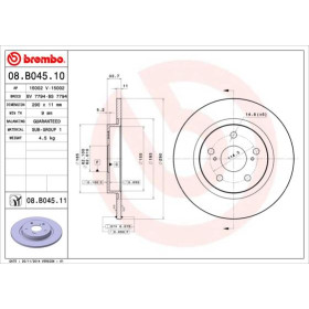 BREMBO Brzdový kotúč plny Ø290mm  08.B045.10_thumb2