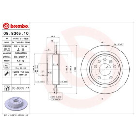 BREMBO Brzdový kotúč plny Ø286mm  08.8305.11_thumb2