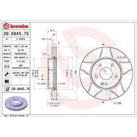 BREMBO Brzdový kotúč drazkovany Ø288mm  09.6845.75_thumb2