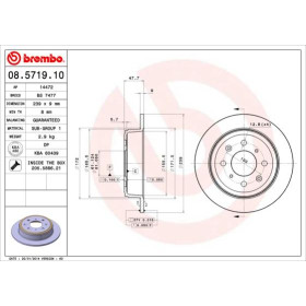 BREMBO Brzdový kotúč plny Ø239mm  08.5719.10_thumb2