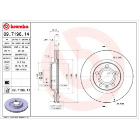 BREMBO Brzdový kotúč vetraný Ø280mm  09.7196.11_thumb3