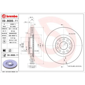 BREMBO Brzdový kotúč vetraný Ø321mm  09.8689.11_thumb2