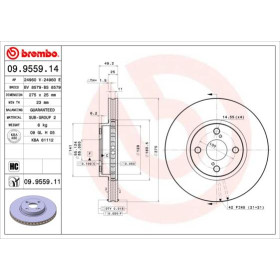 BREMBO Brzdový kotúč vetraný Ø275mm  09.9559.11_thumb2