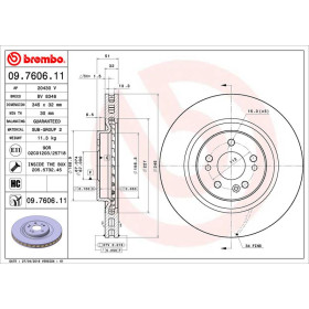 BREMBO Brzdový kotúč vetraný Ø345mm  09.7606.11_thumb2