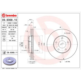 BREMBO Brzdový kotúč vetraný Ø280mm  09.9368.11_thumb2