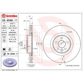 BREMBO Brzdový kotúč vetraný Ø336mm  09.9586.11_thumb2