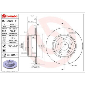 BREMBO Brzdový kotúč vetraný Ø320mm  09.9925.11_thumb2