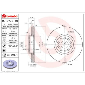 BREMBO Brzdový kotúč vetraný Ø312mm  09.9772.11_thumb2