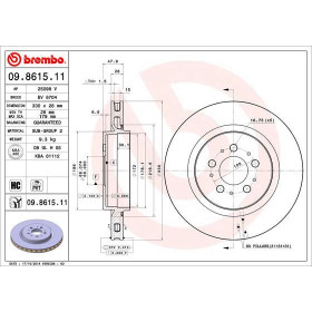 BREMBO Brzdový kotúč vetraný Ø330mm  09.8615.11_thumb2