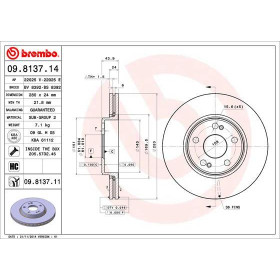 BREMBO Brzdový kotúč vetraný Ø280mm  09.8137.11_thumb2