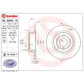 BREMBO Brzdový kotúč plny Ø304mm  08.6838.11_thumb2