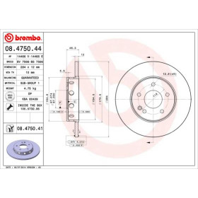 BREMBO Brzdový kotúč plny Ø284mm  08.4750.41_thumb3