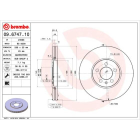 BREMBO Brzdový kotúč vetraný Ø288mm  09.6747.10_thumb2