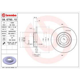 BREMBO Brzdový kotúč plny Ø239mm  08.6785.10_thumb2