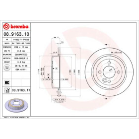 BREMBO Brzdový kotúč plny Ø259mm  08.9163.11_thumb2