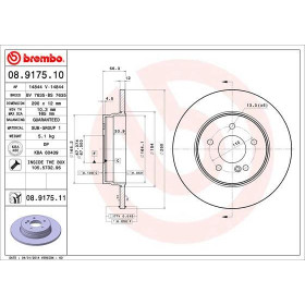 BREMBO Brzdový kotúč plny Ø290mm  08.9175.11_thumb2