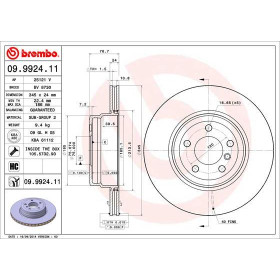 BREMBO Brzdový kotúč vetraný Ø345mm  09.9924.11_thumb2