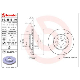 BREMBO Brzdový kotúč vetraný Ø240mm  09.8616.11_thumb2