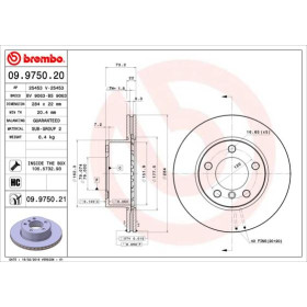 BREMBO Brzdový kotúč vetraný Ø284mm  09.9750.21_thumb2