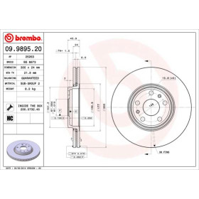 BREMBO Brzdový kotúč vetraný Ø300mm  09.9895.20_thumb2