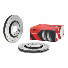 BREMBO Brzdový kotúč dierovane/vnutorne chladene Ø283mm  09.9619.1X_thumb2