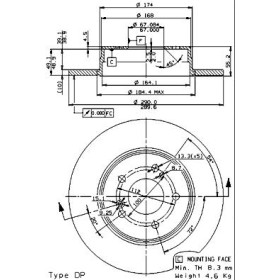 BREMBO Brzdový kotúč drazkovany Ø290mm  08.7211.76_thumb2