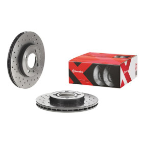 BREMBO Brzdový kotúč dierovane/vnutorne chladene Ø256mm  09.5166.1X_thumb2