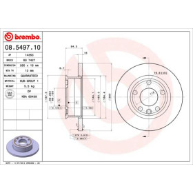 BREMBO Brzdový kotúč plny Ø260mm  08.5497.10_thumb2