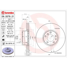 BREMBO Brzdový kotúč vetraný Ø324mm  09.5579.21_thumb2