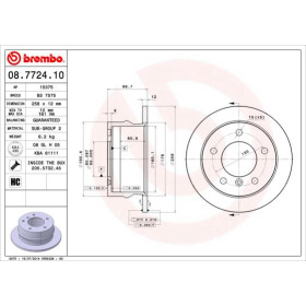 BREMBO Brzdový kotúč plny Ø258mm  08.7724.10_thumb2