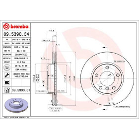 BREMBO Brzdový kotúč vetraný Ø286mm  09.5390.31_thumb2