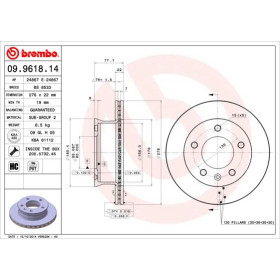 BREMBO Brzdový kotúč vetraný Ø276mm  09.9618.14_thumb2