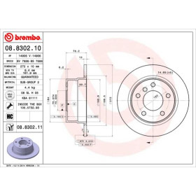 BREMBO Brzdový kotúč plny Ø272mm  08.8302.11_thumb2