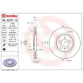 BREMBO Brzdový kotúč vetraný Ø280mm  09.5570.10_thumb2