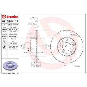 BREMBO Brzdový kotúč vetraný Ø280mm  09.5904.14_thumb2