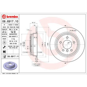 BREMBO Brzdový kotúč plny Ø298mm  08.6917.11_thumb2