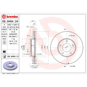 BREMBO Brzdový kotúč vetraný Ø278mm  09.9464.21_thumb4