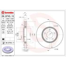 BREMBO Brzdový kotúč vetraný Ø302mm  09.9743.11_thumb3