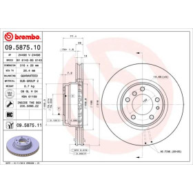 BREMBO Brzdový kotúč vetraný Ø316mm  09.5875.11_thumb2